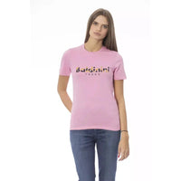 Baldinini Trend Chic Pink Cotton Crew Neck Tee