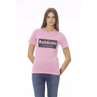 Baldinini Trend Chic Crew Neck Tee with Signature Print