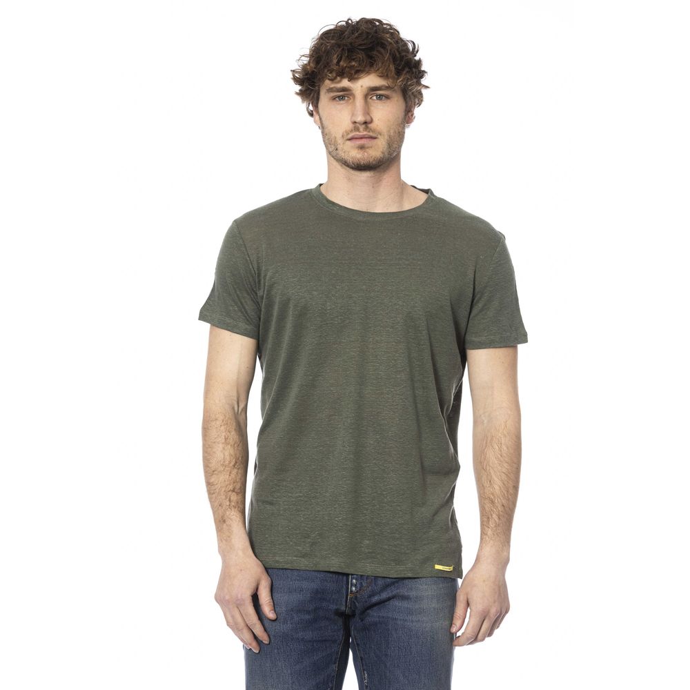 Distretto12 Elegant Green Crew Neck Cotton Tee