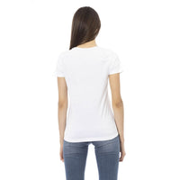 Trussardi Action Elegant Short Sleeve Tee with Chic Front Print