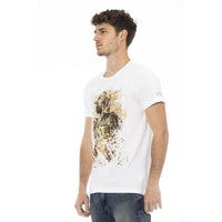 Trussardi Action Elegant White Tee with Signature Print