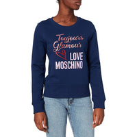 Love Moschino Chic Blue Emblem Sweatshirt