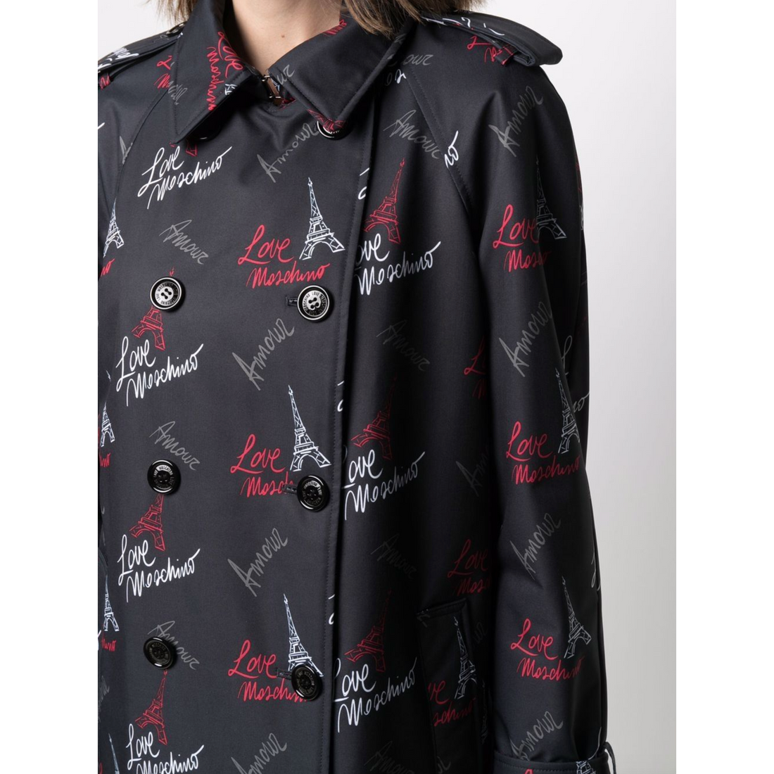 Love Moschino Black Polyester Women Coat