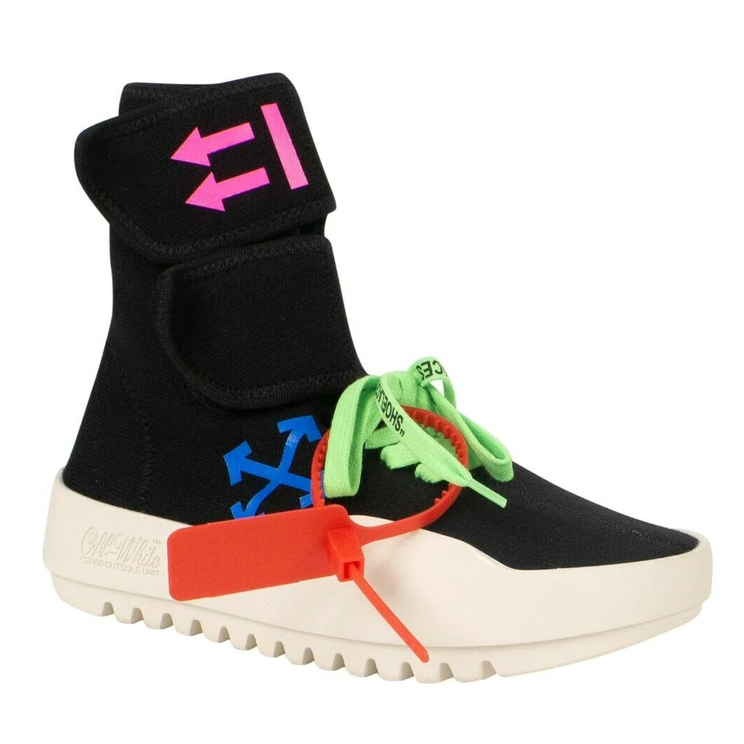 Off-White Striking Moto Wrap Sneakers with Iconic Logo Print