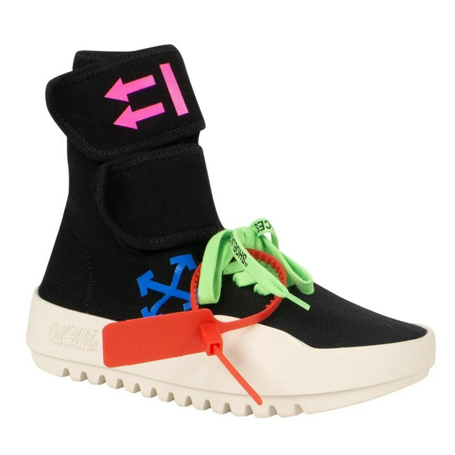 Off-White Striking Moto Wrap Sneakers with Iconic Logo Print