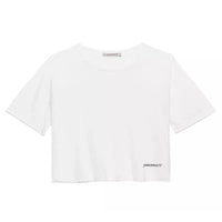 Hinnominate Elegant Raw Cut Modal Tee with Logo Print