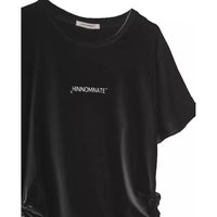 Hinnominate Elegant Gathered Jersey T-Shirt with Laces