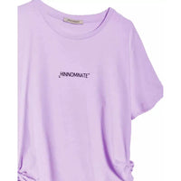 Hinnominate Elegant Gathered Jersey T-Shirt with Laces