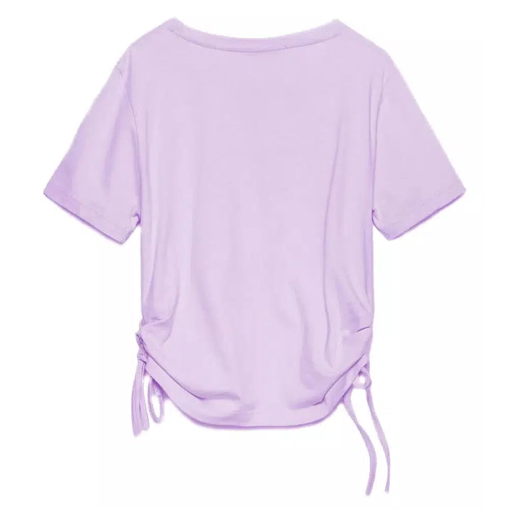 Hinnominate Elegant Gathered Jersey T-Shirt with Laces