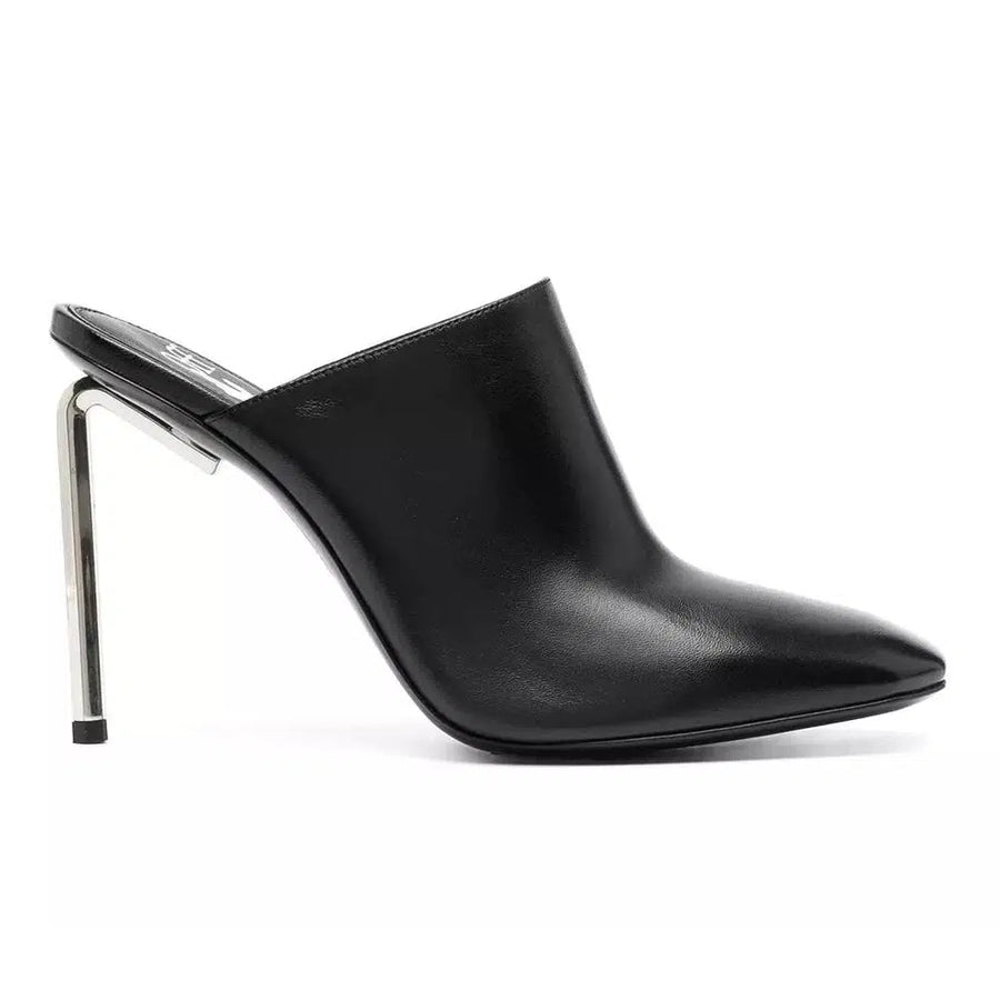 Off-White Chic Squared Toe Calfskin Sabot