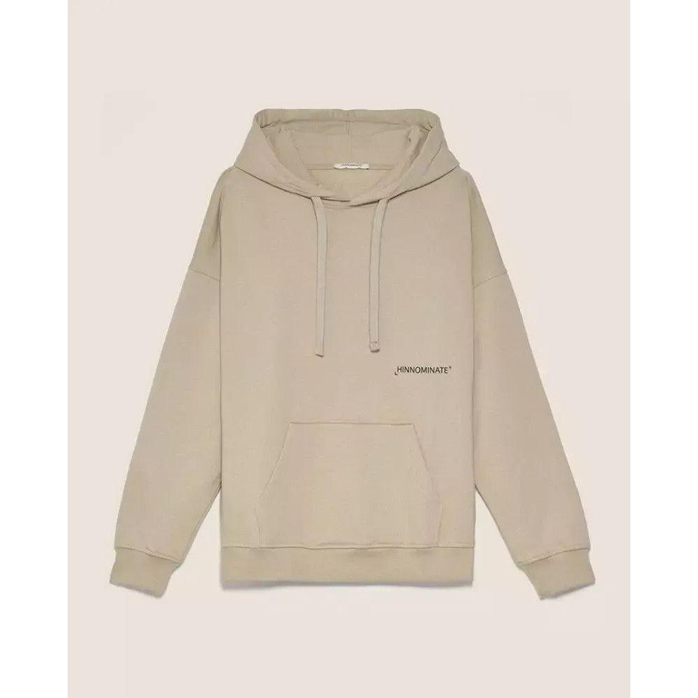 Hinnominate Beige Comfort Fit Italian Hoodie