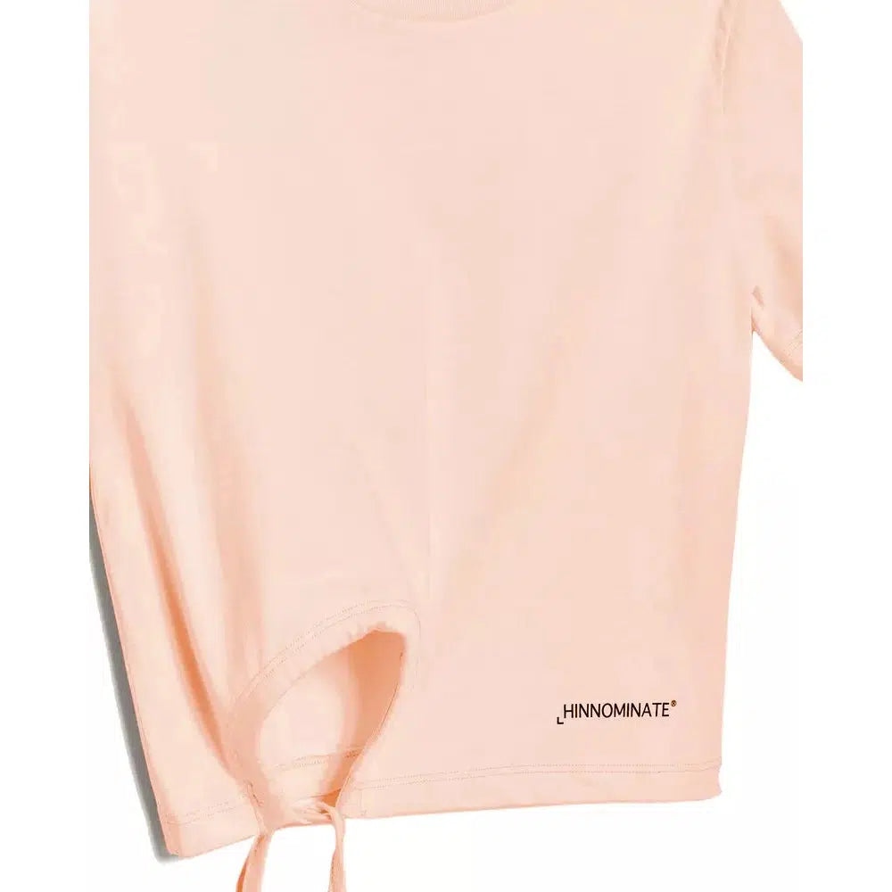 Hinnominate Chic Knotted Pink Cotton Tee