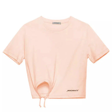 Hinnominate Chic Knotted Pink Cotton Tee