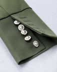 Robe Courte Verte Col Polo Boutonnages Poignets Style Oakland - Paris Deluxe