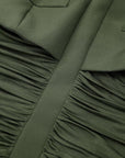 Robe Courte Verte Col Polo Boutonnages Poignets Style Oakland - Paris Deluxe