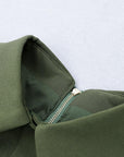 Robe Courte Verte Col Polo Boutonnages Poignets Style Oakland - Paris Deluxe