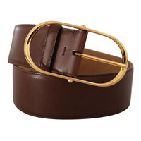 Dolce & Gabbana Elegant Oval Buckle Leather Belt