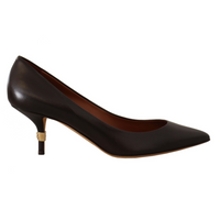 Dolce & Gabbana Elegant Brown Leather Heels Pumps