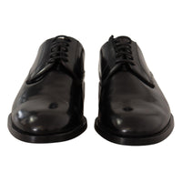 Dolce & Gabbana Black Leather Lace Up Formal Derby Shoes