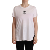 Dolce & Gabbana Elegant Collared Crown Print Tee