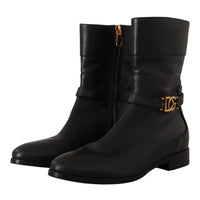 Dolce & Gabbana Elegant Leather Biker Boots