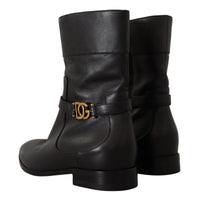 Dolce & Gabbana Elegant Leather Biker Boots