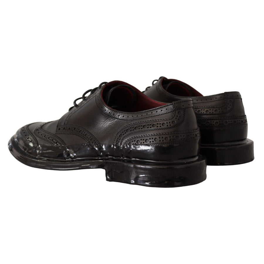 Dolce & Gabbana Elegant Calfskin Derby Oxford Wingtips