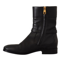 Dolce & Gabbana Elegant Leather Biker Boots