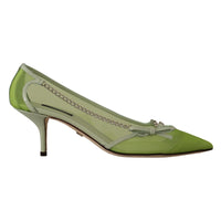 Dolce & Gabbana Enchanting Green Mesh Chain Pumps