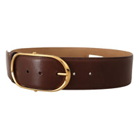 Dolce & Gabbana Elegant Oval Buckle Leather Belt