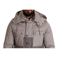 Dolce & Gabbana Elegant Lightweight Gray Windbreaker Jacket