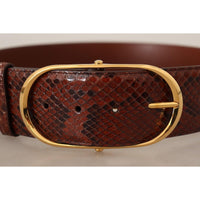 Dolce & Gabbana Elegant Python Snake Skin Leather Belt