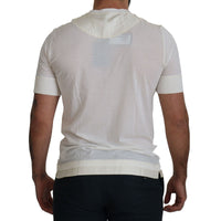 Dolce & Gabbana Elegant Off-White Silk Blend Crew Neck Tee