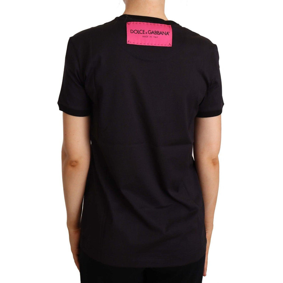 Dolce & Gabbana Elegant Black Cotton Logo Tee