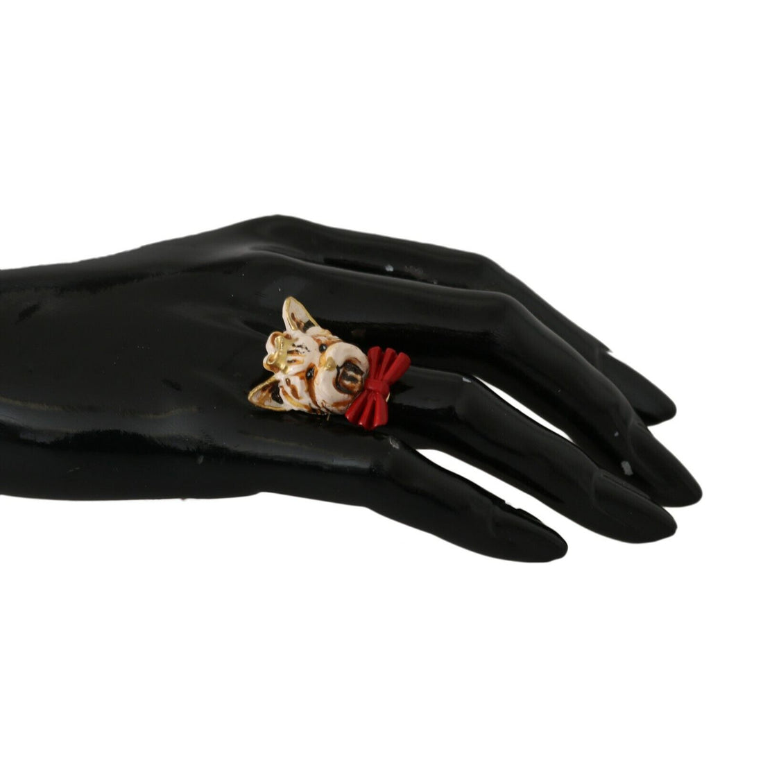 Dolce & Gabbana Elegant Canine-Inspired Gold Tone Ring