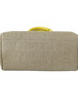Dolce & Gabbana Beige Linen-Calf Tote with Gold Chain