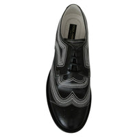 Dolce & Gabbana Elegant Black and White Derby Shoes