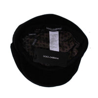 Dolce & Gabbana Sleek Black Newsboy Cap