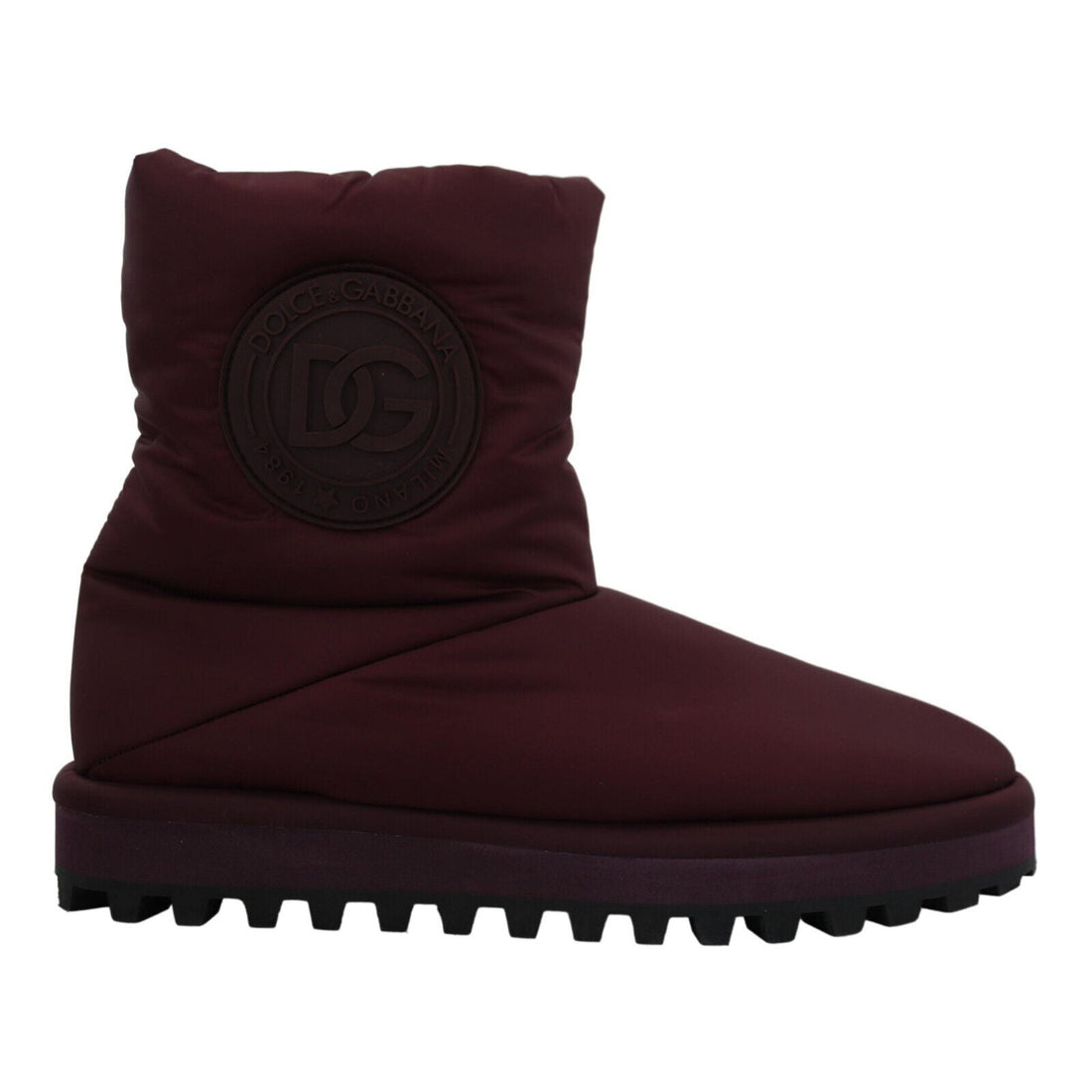 Dolce & Gabbana Elegant Bordeaux Mid Calf Boots