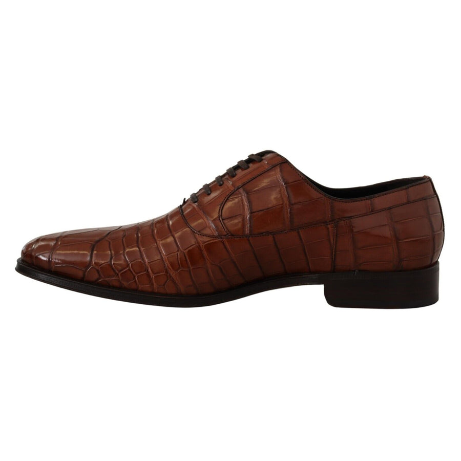 Dolce & Gabbana Elegant Exotic Crocodile Leather Formal Shoes