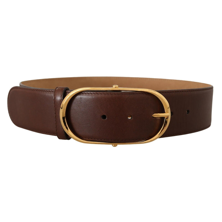 Dolce & Gabbana Elegant Oval Buckle Leather Belt