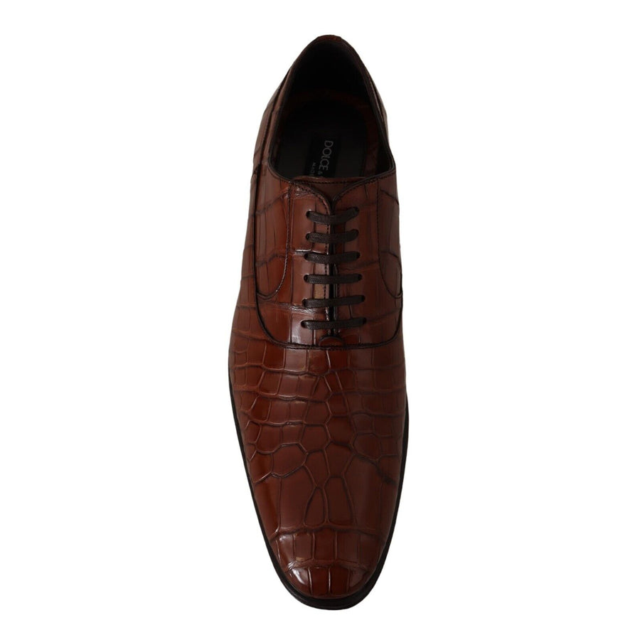 Dolce & Gabbana Elegant Exotic Crocodile Leather Formal Shoes