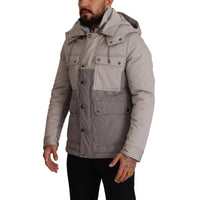 Dolce & Gabbana Elegant Lightweight Gray Windbreaker Jacket