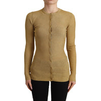 Dolce & Gabbana Glamorous Gold Snap-Button Cardigan