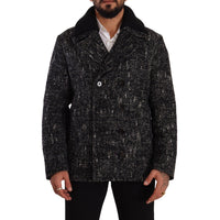 Dolce & Gabbana Chic Double Breasted Wool Blend Overcoat