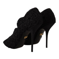 Dolce & Gabbana Elegant Black Lace Stiletto Heels