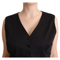 Dolce & Gabbana Chic Buttoned Black Waistcoat