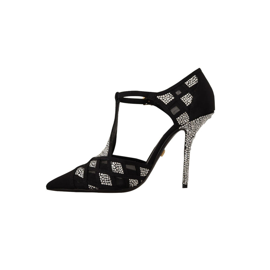 Dolce & Gabbana Elegant Crystal-Embellished Suede Pumps