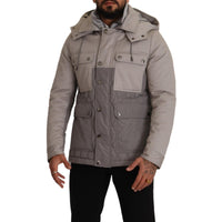 Dolce & Gabbana Elegant Lightweight Gray Windbreaker Jacket