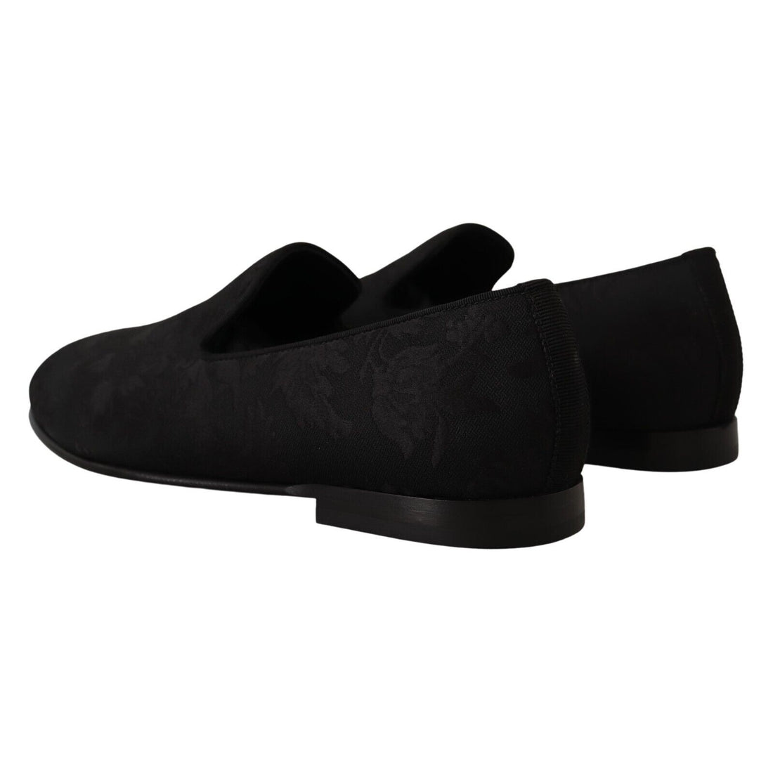 Dolce & Gabbana Elegant Jacquard Slide On Loafers Flats